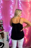 Couldn’t be sweeter~black embroidery tank