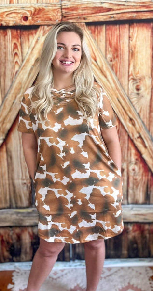 Cow criss cross dress